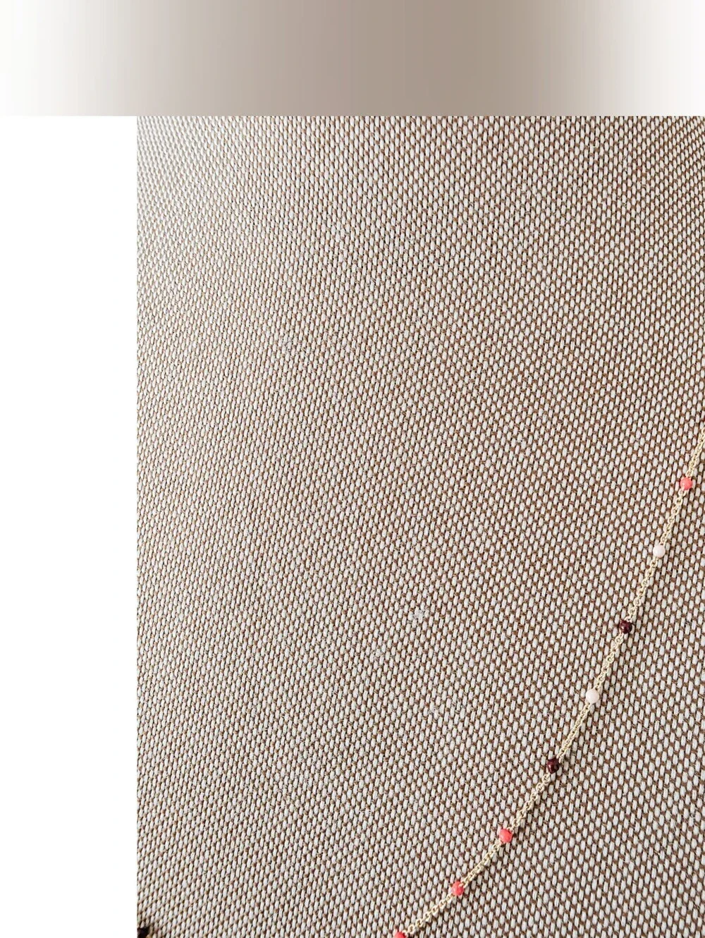 Delicate Pink Beaded Gold Necklace